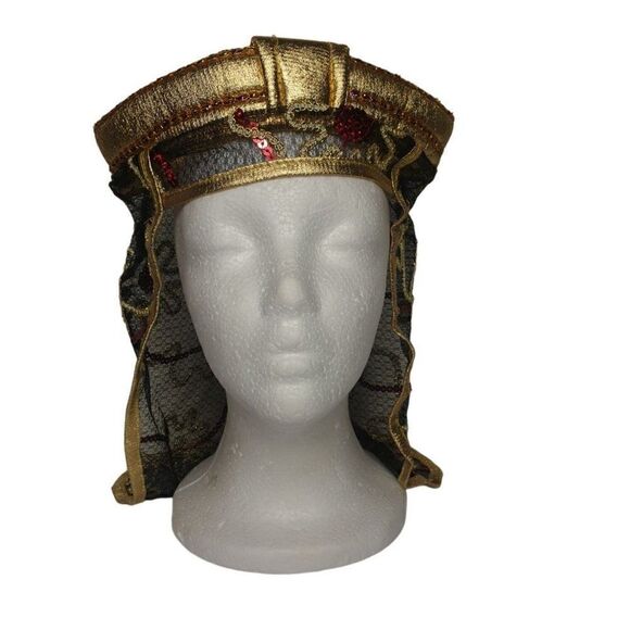 Adult Royal Head Piece Gold Crown Renaissance Full Head Cosplay Accessories - Picture 1 of 5